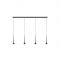 Grau Falling Sun Trace Four Hanglamp - Zwart