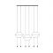 Vibia Wireflow Lineal Kroonluchter 0325 - Zwart